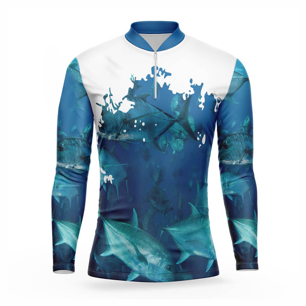 Fishing Shirts ( Chinese Collared Long Sleeve )